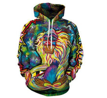 Load image into Gallery viewer, Cyan Wolf Hoodie