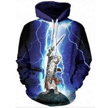 Load image into Gallery viewer, Cyan Wolf Hoodie