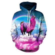 Load image into Gallery viewer, Cyan Wolf Hoodie