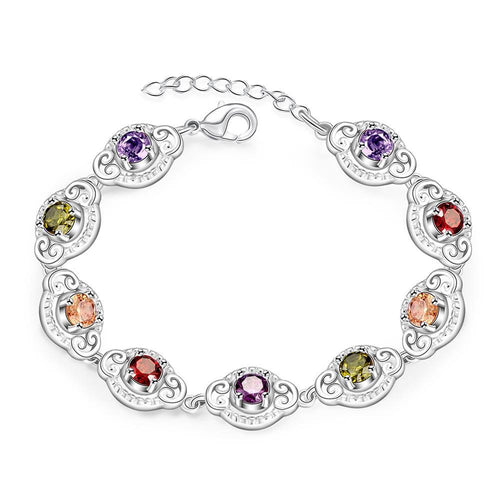 Swarovski Crystal Mona Lisa Bracelet in 18K White Gold Plated