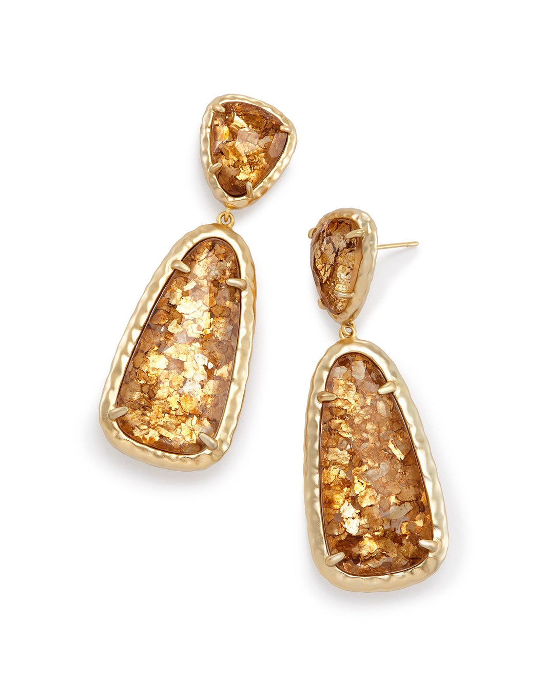 Crystal 18K Gold Filled Citrine Stone Drop Earrings